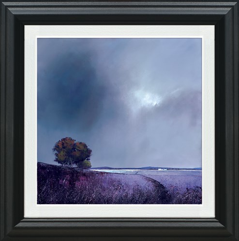 Lavender Skies by Barry Hilton - Framed Hand Finished Canvas on Board