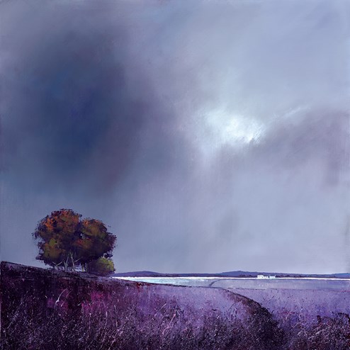Lavender Skies by Barry Hilton - Hand Finished Canvas on Board